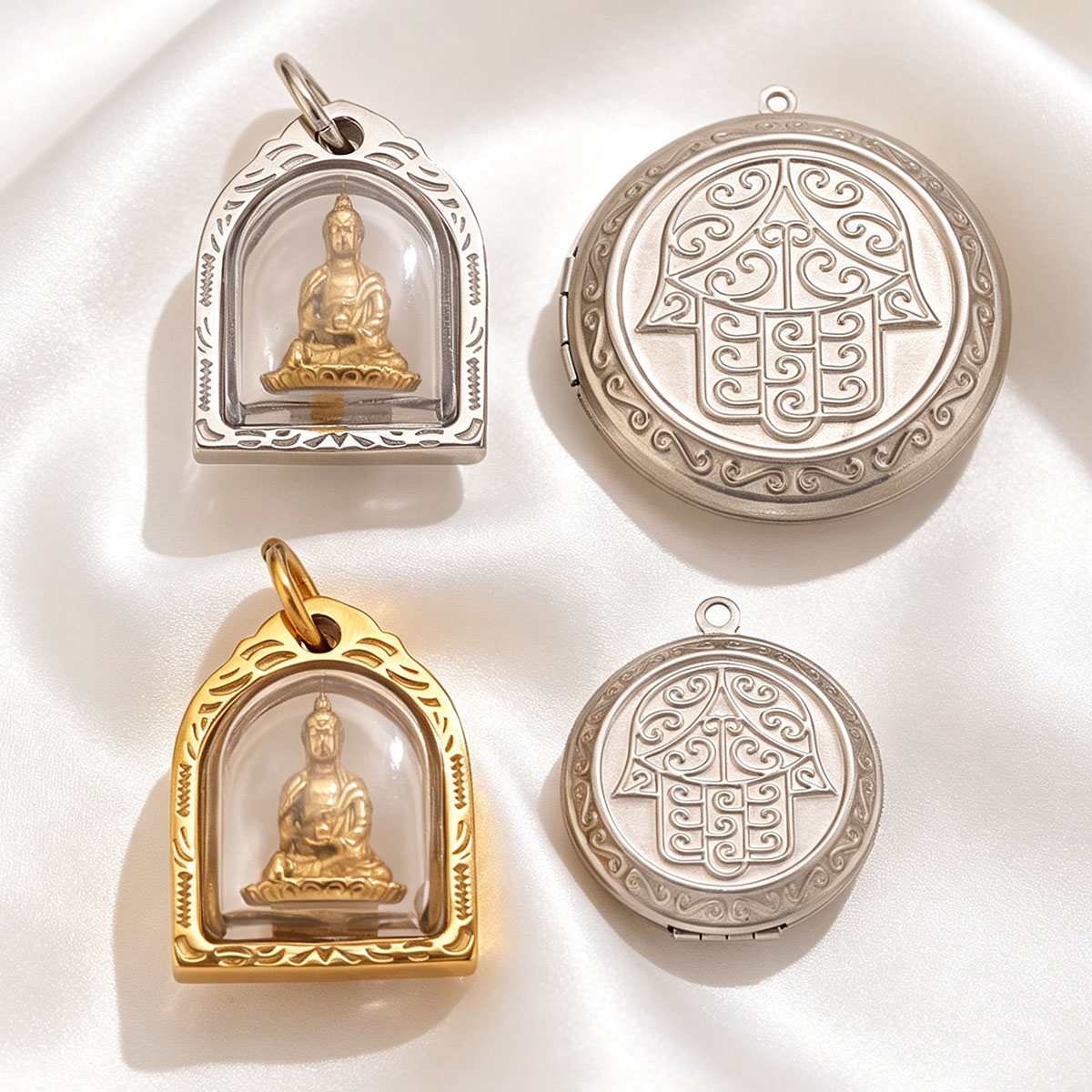 Men Accessories Locket - 1/2 adet Fotoğraf Çerçevesi Takılar 18