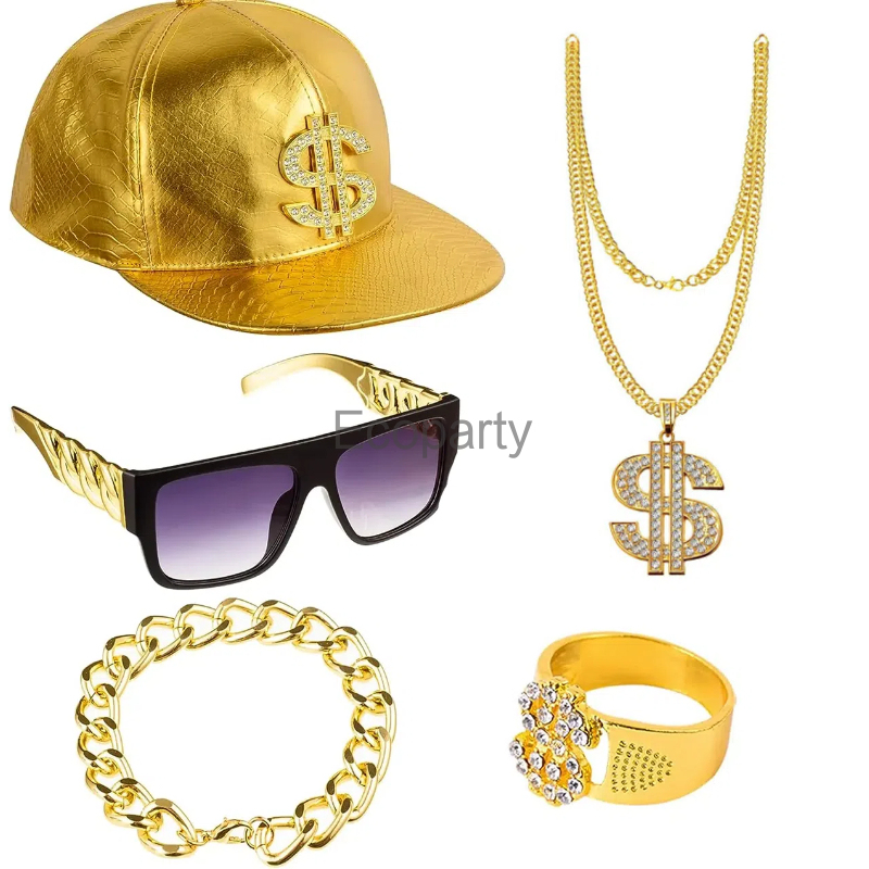 Men Accessories Chain And Bracelet - 80s 90s Hip Hop Kostüm Aksesuarları