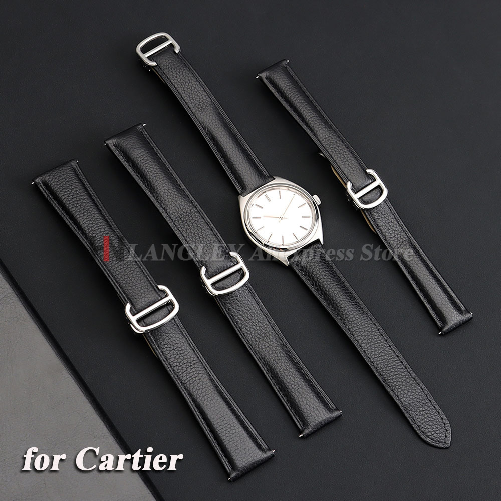 Men'S Accessories London - Hakiki Deri saat kayışı Cartier Tankı