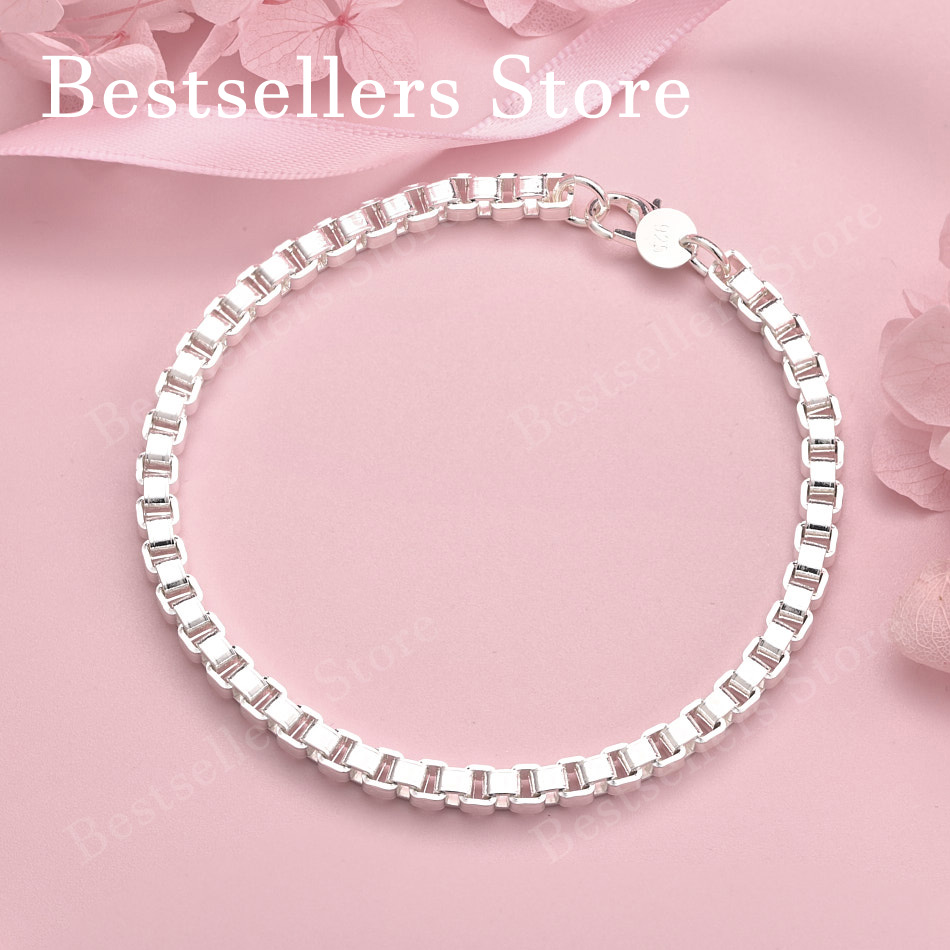 Men Accessories Chain And Bracelet - 925 ayar gümüş 8 inç zarif