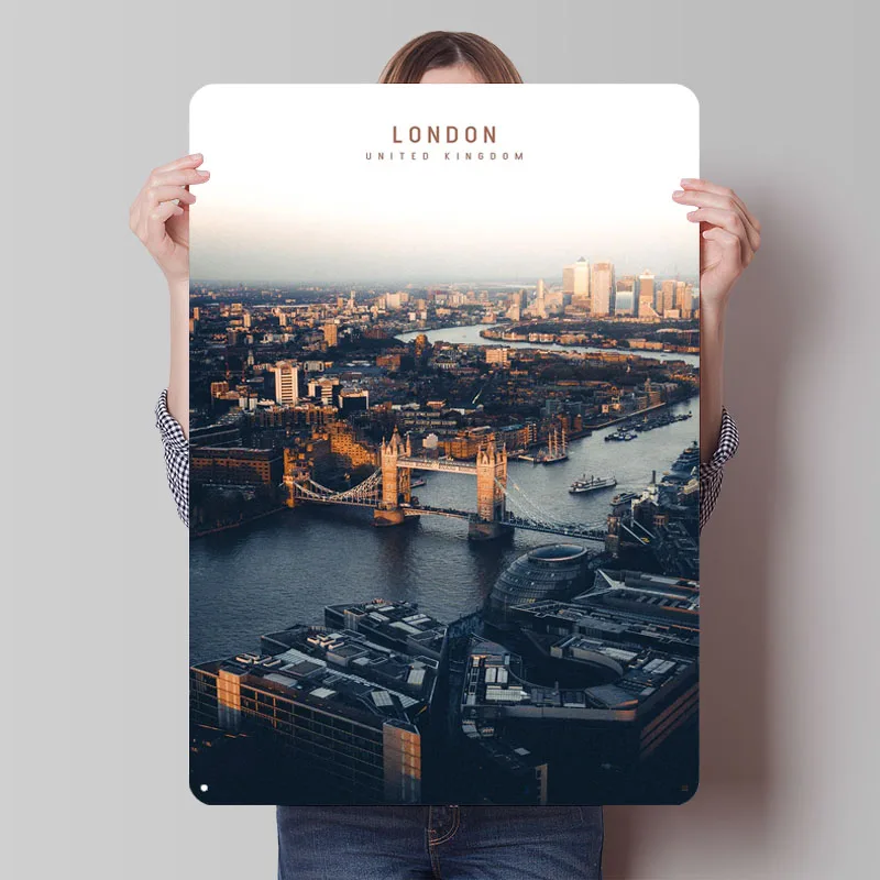Men'S Accessories London - Londra İşareti Ünlü Şehir Metal Posteri