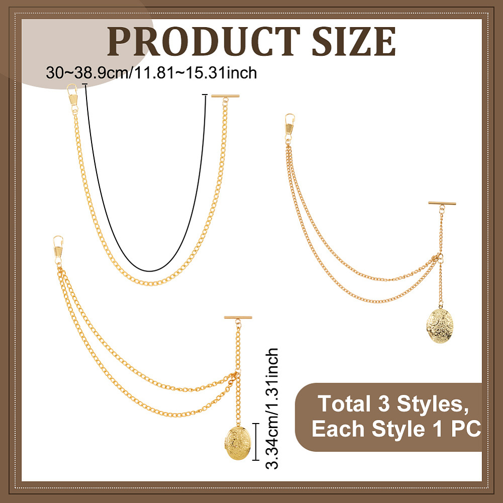 3 Stil Pirinç Cep Saati Zincir - Men Accessories Locket incelemesi ve fiyatı