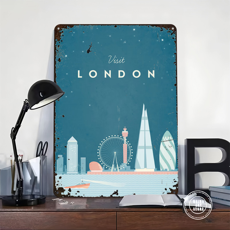 Londra Metal Poster Özel Duvar - Men'S Accessories London incelemesi ve fiyatı