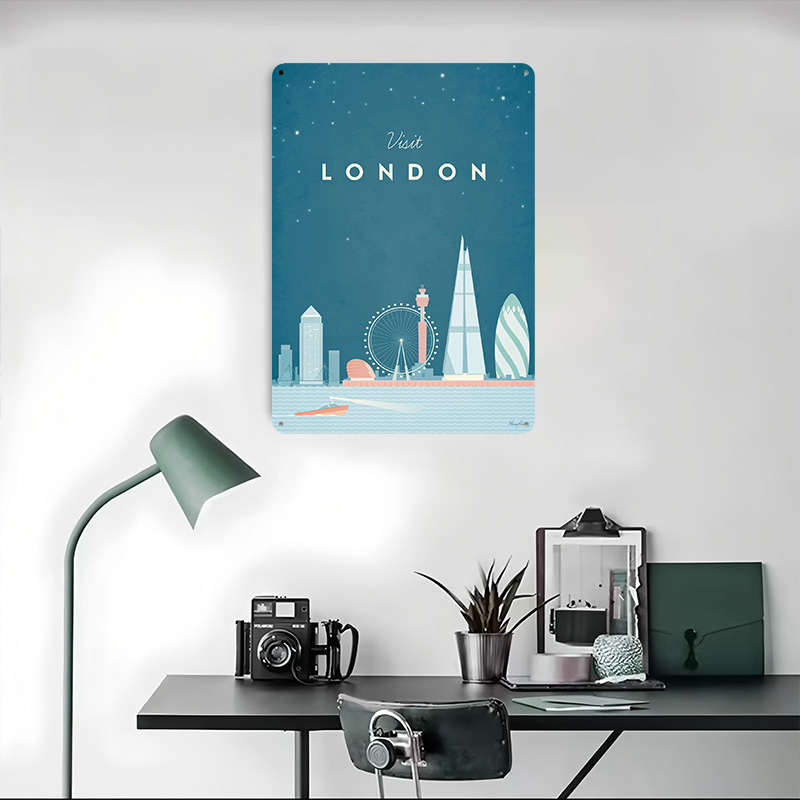 Londra Metal Poster Özel Duvar - Men'S Accessories London incelemesi ve fiyatı