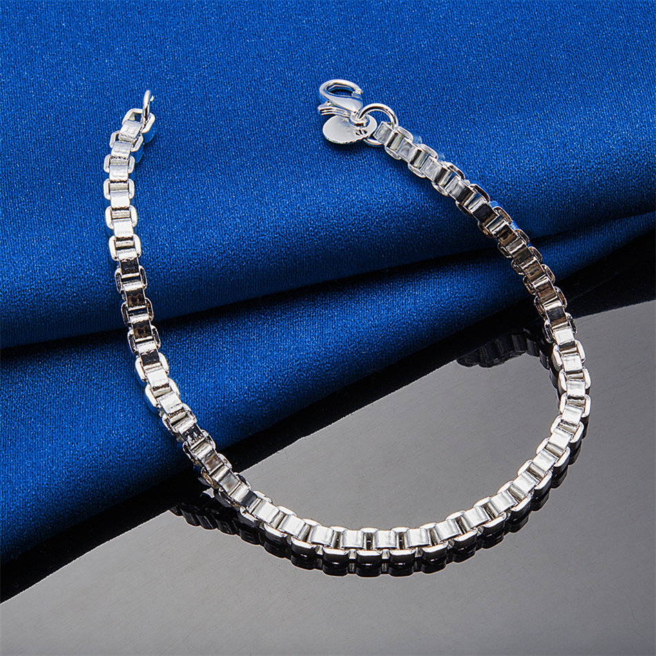 925 ayar gümüş 8 inç zarif 4MM - Men Accessories Chain And Bracelet incelemesi ve fiyatı