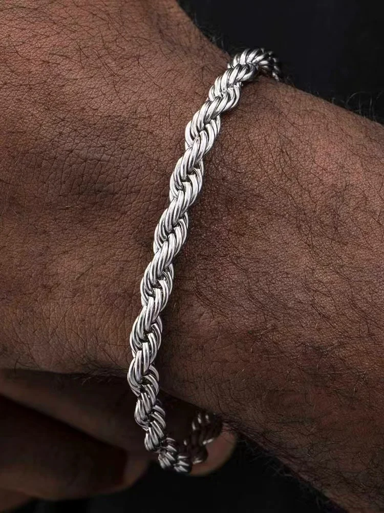 Hip-Hop Kaya 925 ayar gümüş Bü - Men Accessories Chain And Bracelet incelemesi ve fiyatı
