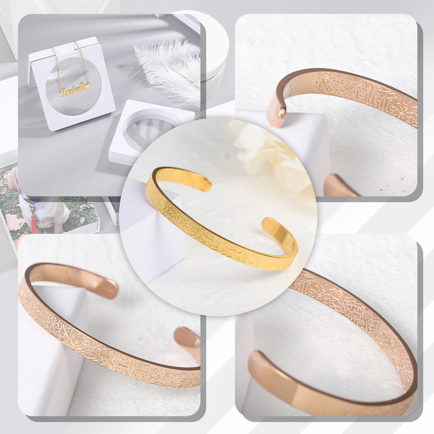 Ayatul Kursi manşet bilezik er - Men'S Accessories Jewelry Bracelet incelemesi ve fiyatı