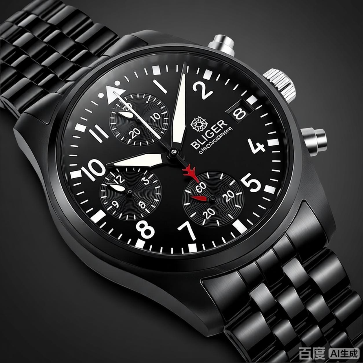 BLIGER Tam Siyah Fırçalanmış 3 - Men'S Accessories Jewelry Bracelet incelemesi ve fiyatı
