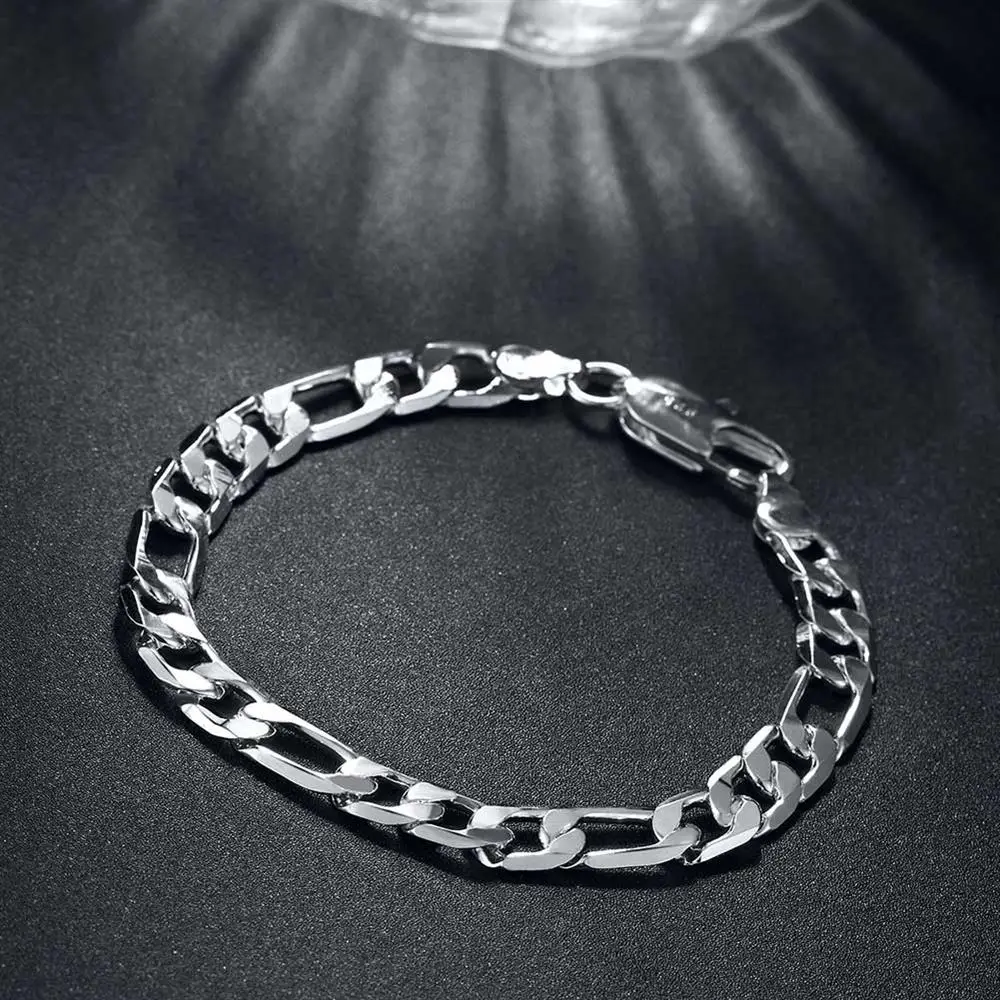 925 ayar gümüş klasik 8MM zinc - Men Accessories Chain And Bracelet incelemesi ve fiyatı
