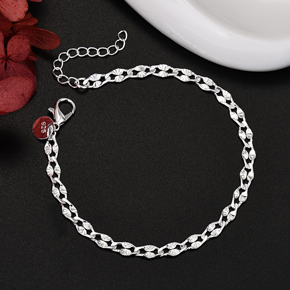925 Ayar Gümüş güzel 4 MM zinc - Men Accessories Chain And Bracelet incelemesi ve fiyatı