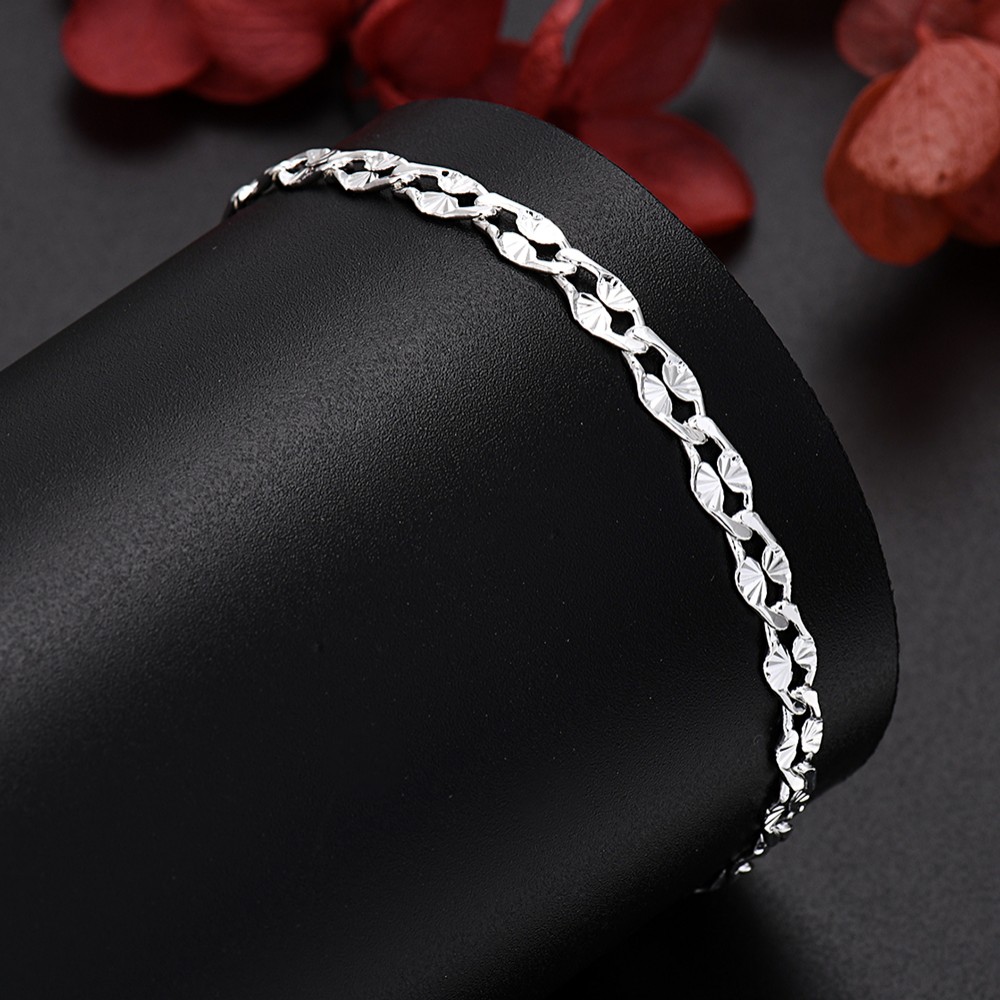 925 Ayar Gümüş güzel 4 MM zinc - Men Accessories Chain And Bracelet incelemesi ve fiyatı