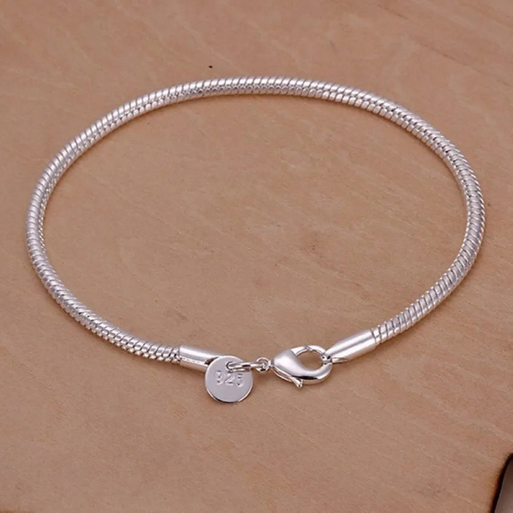925 Gümüş 3 MM Yılan 16-23 CM  - Men Accessories Chain And Bracelet incelemesi ve fiyatı